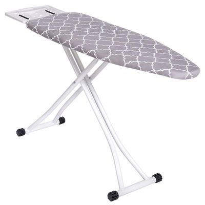 TURKAS Standard Size Ironing Board Cover and Anti Scorch Pad, 35x12in 39x13in 43x13in 47x15in, Cotton Iron Board Cover, Drawstring Edges (Color : Grid, Size : 120x38cm/47x15in)