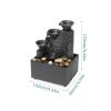 Tabletop Fountain Tabletop Fountain Interior Decoration Water Fountain Office Desk Decoration Waterfall Fountains 4 Layers Water Cycle Desktop Fountain Water Fountain Decor view 2