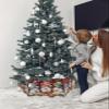 Christmas Winter Christmas Tree Collar Tree Box Stand Cover,Artificial/Pencil/Silm/Skinny Tree Ring 4 Packs Collapsible Tree Skirt for Christmas Xmas Tree,Snowflake Snowman Plaid Red 17"x10" view 3