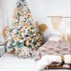 Christmas Tree Collar Tree Box Stand Cover, Artificial/Pencil/Silm/Skinny Tree Ring 4 Packs Collapsible Tree Skirt for Christmas Xmas Tree Decorations, Rustic Gnomes Country Plaid Checkered 14.5"x10" view 4