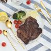 24-Piece Stainless Steel Cutlery and Western Steak Cutlery Set,Elegant Golden Creative Dinnerware for Family Dinners (Yellow Gold) view 3