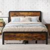 IDEALHOUSE Queen Bed Frame with Wood Headboard, Platform Queen Bed Frame with Safe Rounded Corners & Strong Metal Slats Support, Mattress Foundation, Noise-Free, No Box Spring Needed view 1