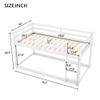 Anwick Kids Bunk Beds Twin Over Twin Size with Stairs and Rails,Wooden Low Bunk Bed for Toddlers Kids Girls Boys,Solid Wood Slat,Safety Guardrail Noiseless (White) view 2