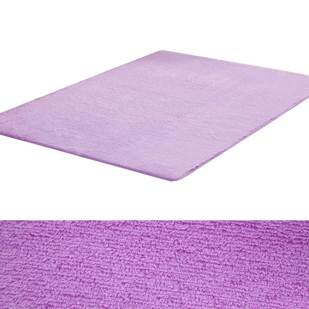 ZuTKekon Ultra Soft Indoor Modern Area Rugs Fluffy Non-Slip Floor Square Carpets Silky Mat for Living Room Bedroom Exercise Pads Carpet (1.3 * 2ft,Purple)