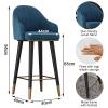 KAMPCO 360 Velvet Swivel Bar Stools with Back, Upholstered Barstools Counter Height Chairs, Kitchen Pub Dining Chair view 2