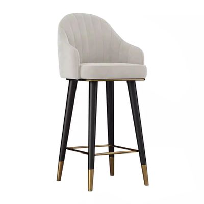 KAMPCO Velvet Bar Stool Counter Height, Swivel Barstools with Backs Bar Height, Bar Chair for Kitchen Island, Pub, Dining Room