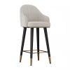 KAMPCO Velvet Bar Stool Counter Height, Swivel Barstools with Backs Bar Height, Bar Chair for Kitchen Island, Pub, Dining Room view 1
