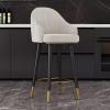 KAMPCO Velvet Bar Stool Counter Height, Swivel Barstools with Backs Bar Height, Bar Chair for Kitchen Island, Pub, Dining Room view 2