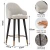 KAMPCO Velvet Bar Stool Counter Height, Swivel Barstools with Backs Bar Height, Bar Chair for Kitchen Island, Pub, Dining Room view 3