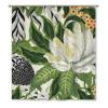 Yinrune Chinoiserie Shower Curtain Green and White Floral Bathroom Shower Curtain Asian Farmhouse Shower Curtain 60x72in Polyester Fabric Shower Curtain Set with Hooks Bathroom Decor view 1