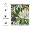 Yinrune Chinoiserie Shower Curtain Green and White Floral Bathroom Shower Curtain Asian Farmhouse Shower Curtain 60x72in Polyester Fabric Shower Curtain Set with Hooks Bathroom Decor view 2