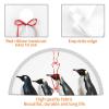 30" Christmas Tree Skirt with Tassel Penguins Christmas Tree Mat Tree Skirt Ornaments for Holiday Tassel Tree Skirt Xmas Tree Skirt Base Cover for Christmas New Year Decorations view 4