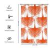 Yinrune Orange Brid Shower Curtains for Bathroom Swan Flock Orange Chinoiserie Asian Inspired Bath Curtains Farmhouse Shower Curtain 48x72in Polyester Fabric Shower Curtain Set with Hooks view 2