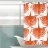 Yinrune Orange Brid Shower Curtains for Bathroom Swan Flock Orange Chinoiserie Asian Inspired Bath Curtains Farmhouse Shower Curtain 48x72in Polyester Fabric Shower Curtain Set with Hooks view 4