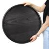 Gurfuy Round Ottoman Table Tray Round-24 - Rustic Wooden Serving Tray for Farmhouse Decorative Oversized Coffee Table Trays Living Room Kitchen Counter Breakfast Black view 1