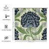 Yinrune Chinoiserie Shower Curtains for Bathroom Black and Green Floral Bathroom Curtains Asian Farmhouse Shower Curtain 72x72in Polyester Fabric Bath Curtains Set with Hooks Bathroom Decor view 2