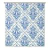 Yinrune Chinoiserie Style Blue and White Shower Curtain 60x72in Asian Blue Lotus Bath Curtains Modern Shower CurtainBath Curtains Polyester Fabric Shower Curtain Set with Hooks view 1