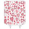 ABONAN Valentine's Day Shower Curtain Pink Love Hearts Romantic Valentine Fabric Bathroom Decor Set with Hooks(59" Wx70 H) view 3