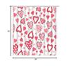 ABONAN Valentine's Day Shower Curtain Pink Love Hearts Romantic Valentine Fabric Bathroom Decor Set with Hooks(59" Wx70 H) view 4