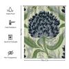 Yinrune Chinoiserie Style Black and Green Shower Curtain 72x90in Asian Floral Bathroom Curtains Modern Shower CurtainBath Curtains Polyester Fabric Shower Curtain Set with Hooks view 2