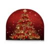 ALAZA Merry Christmas 3D Tree Floral Red Napkin Holder Clear Acrylic Tissue Paper Dispenser for Dining Room Table Kitchen Bathroom view 2