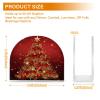 ALAZA Merry Christmas 3D Tree Floral Red Napkin Holder Clear Acrylic Tissue Paper Dispenser for Dining Room Table Kitchen Bathroom view 3