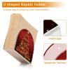 ALAZA Merry Christmas 3D Tree Floral Red Napkin Holder Clear Acrylic Tissue Paper Dispenser for Dining Room Table Kitchen Bathroom view 4