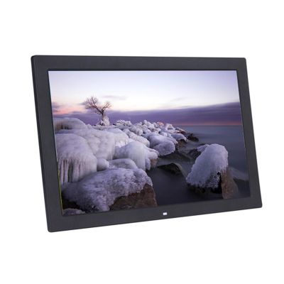 19-inch high-Definition 1080P Digital Photo Frame, Video and Picture Advertising Machine, Electronic Photo Album, Easy to Operate (Color : Black)