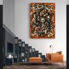 Abstract Artwork Free Form by Jackson Pollock Canvas Wall Art Prints Paintings Modern Art Picture for Home Wall Decor 60x90cm(24x31in) withframe view 2