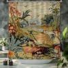 Yinrune Chinoiserie Shower Curtains for Bathroom Aqua Red Blue Ancient Scenic Sailing Boat Bath Curtains Asian Shower Curtain 60x72in Polyester Fabric Bath Curtains Set with Hooks Bathroom Decor view 3
