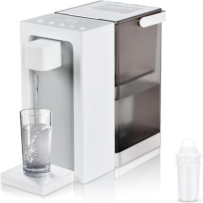 Kettalk Instant Hot Water Filter Dispenser, 3L Super Large Water Tank, Powerful Countertop Water Filter System, Instant Heating in 3 Seconds, Smart Touch Screen with, Comes with 2 Filter Element