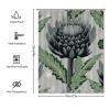 Yinrune Chinoiserie Shower Curtain Black and Green Floral Flower Bath Curtains Asian Farmhouse Shower Curtain 72x90in Bath Curtains Polyester Fabric Shower Curtain Set with Hooks Bathroom Decor view 2