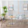Foldable Dining Chair Comfy Side Chair with Transparent Acrylic Seat and Sturdy Metal Legs for Kitchen Living Room Bedroom, Guest Room, Cafe Restaurant Milk-Tea Shop view 2