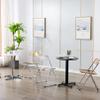 Foldable Dining Chair Comfy Side Chair with Transparent Acrylic Seat and Sturdy Metal Legs for Kitchen Living Room Bedroom, Guest Room, Cafe Restaurant Milk-Tea Shop view 4