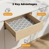 Coavas Extra Grip Thickened Shelf and Drawer Liner - Non-Adhesive Non-Slip Waterproof Mats for Kitchen Cabinets, Drawers, Shelves, Dresser & Cupboard, Easy Cut DIY (Gray, 12IN x 30FT) view 2