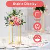 10PCs Metal Flower Stand, for Wedding Table Centerpieces Decorations, 23.62 inch Tall Gold Stand for Floral Arrangement, Geometric Flower Vase Stand for Parties, Events, Home Deco (23.62inch Tall) view 4