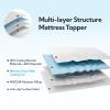 Maxzzz Full Mattress Pad, Cooling Memory Foam Topper, Pillow Top Protector for 8-23'' Mattress, White view 2