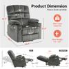 MCombo Dual Motor Power Lift Recliner Chair with Massage and Heat for Elderly People, Infinite Position, USB Ports, Cup Holders, Fabric 7679 (Medium, Grey) view 3
