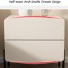 Bedside Table Solid Wood Nightstand with 2 Drawers End Table Lightweight Bedside Table Space-Saving Bedside Cabinet 4 Metal Legs Side Table Side Table view 3