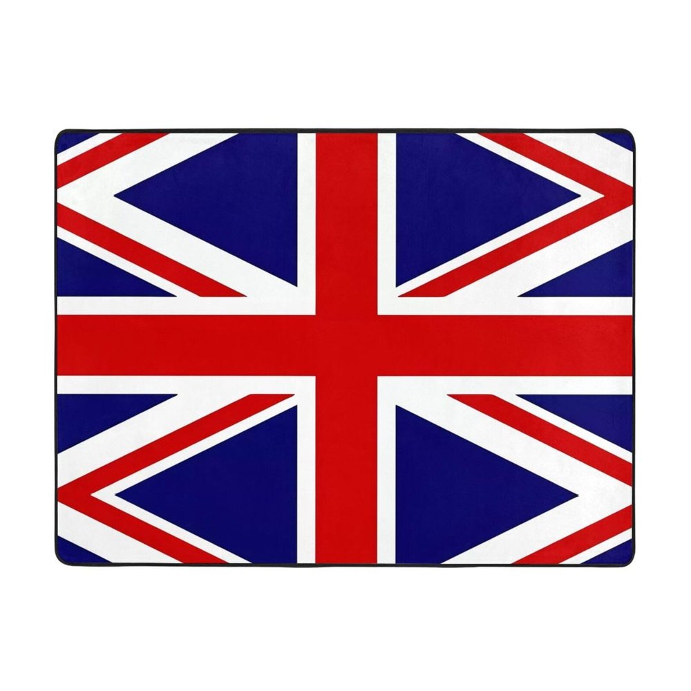 YYHWHJDE UK Flag Carpet 63x48 in Area Rug - Soft to The Touch, fine Velvet, Washable, wear-Resistant, no lint