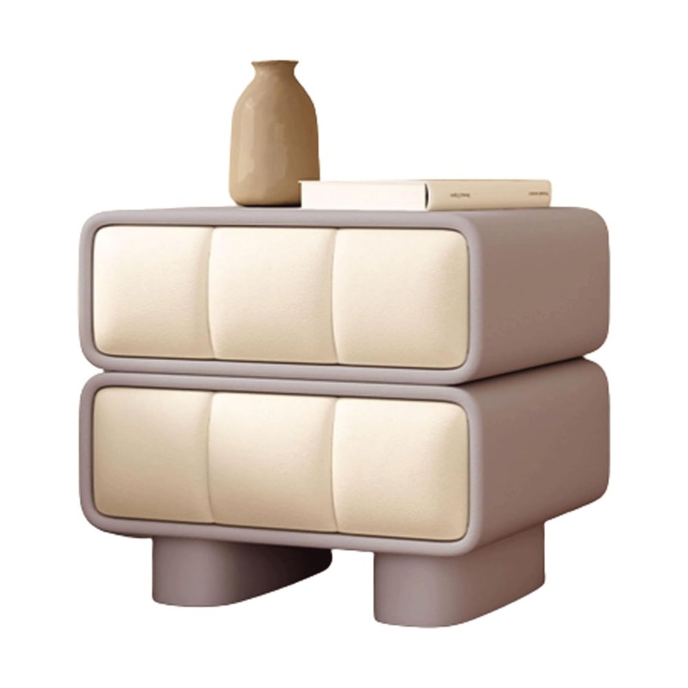 Bedside Table High-end Nightstand Creative Wooden End Tables with 2 Drawers Bedside Table Solid Wood Legs Bedside Cabinet Small Side Table Side Table