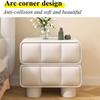 Bedside Table High-end Nightstand Creative Wooden End Tables with 2 Drawers Bedside Table Solid Wood Legs Bedside Cabinet Small Side Table Side Table view 3