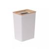 HEXEH Trash Can Bedroom Trash Can Lidless Large Capacity Household Living Room Kitchen Simple White Plastic Trash Can, 7.5L/9L Kitchen Trash Bin (Size : M) view 1