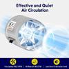 iPower 6 Inch Inline Booster Duct Fan with Speed Controller, 240 CFM HVAC Exhaust Ventilation Blower, Low Noise for Grow Tent, Attics, Basements, Bathrooms and Kitchens view 4