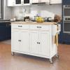 NOLLAM White Kitchen Island Cart, Kitchen Island with and 2 Drawers, Spice Rack and Towel Rack, 54.33" Kitchen Cart with Locking Wheels, Kitchen Island Table Floor Standing Sideboard for Dining Room view 1