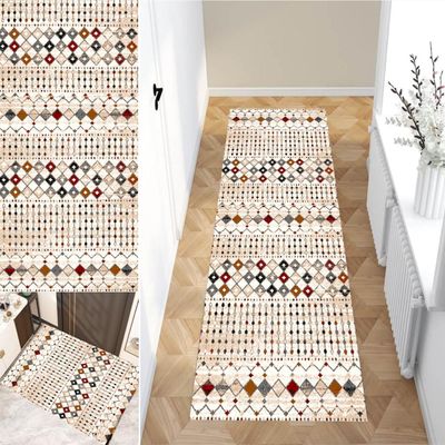 Runner Rug for Hallway 1'4"x11'6" Non Slip Area Rug Runner for Living Room Washable Vintage Doormat Runner Rugs Floor Carpet for Entryway Bedroom Doorway Indoor Office