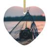 2024 Ornaments for Christmas Tree Ceramics Hanging Ornament for Xmas Holiday Party Decorations,Starfish Fishing Nets view 1