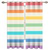 TOARTE Fun forKids Room Blackout Curtain, Cute Color Stripes Darkening Window Curtain, Grommet Thermal Insulated Window Curtain, for Bedroom Living Room Windows Terrace - 108x108in view 1