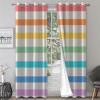 TOARTE Fun forKids Room Blackout Curtain, Cute Color Stripes Darkening Window Curtain, Grommet Thermal Insulated Window Curtain, for Bedroom Living Room Windows Terrace - 108x108in view 3