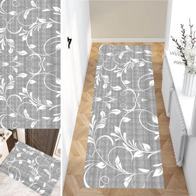 Runner Rug for Hallway 1'8"x8'2" Non Slip Area Rug Runner for Living Room Washable Vintage Doormat Runner Rugs Floor Carpet for Entryway Bedroom Doorway Indoor Office